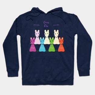 Little Cute Fox in the colorful forest Hoodie